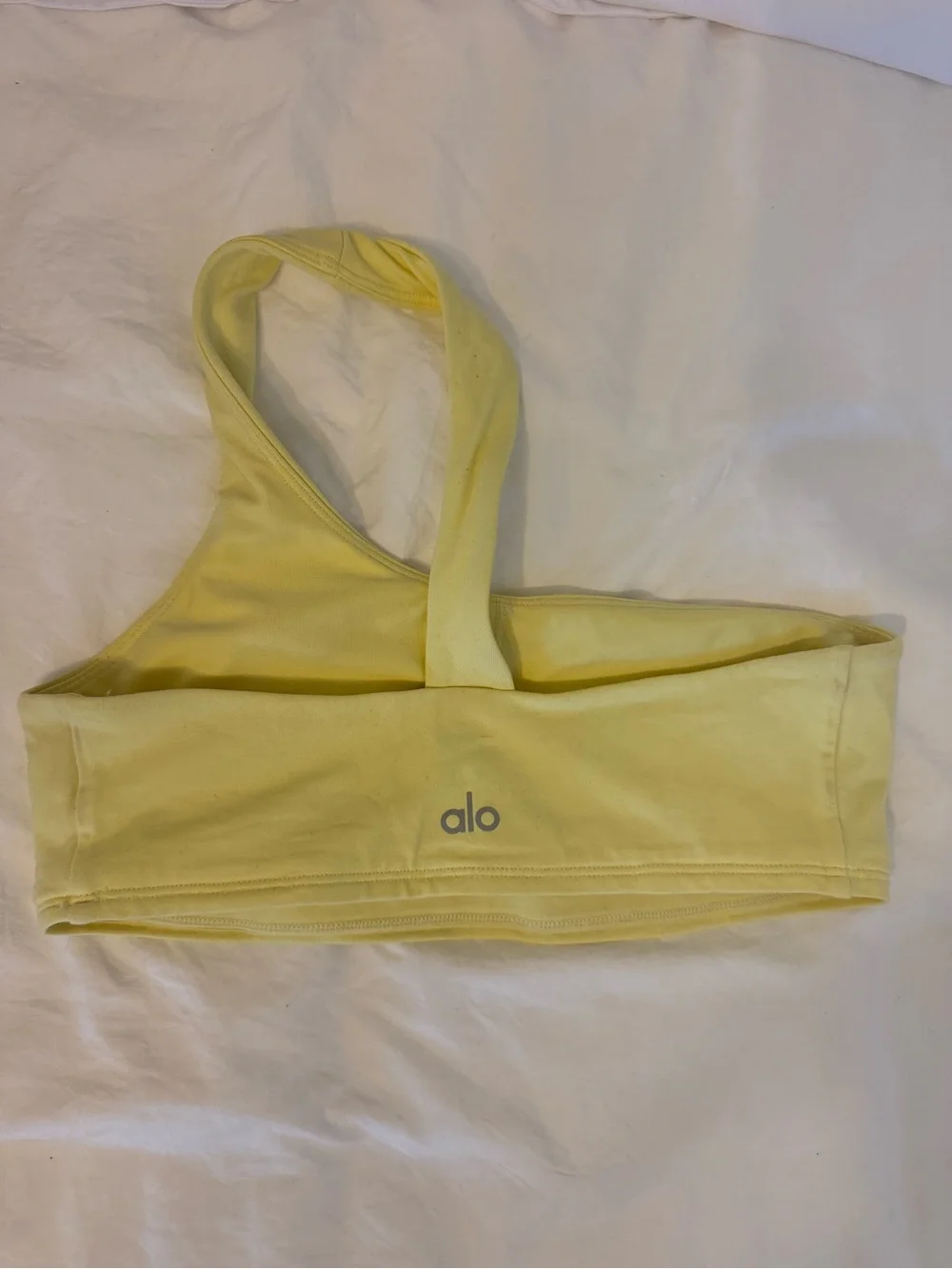 ALO One-Shoulder Yellow Crop Top